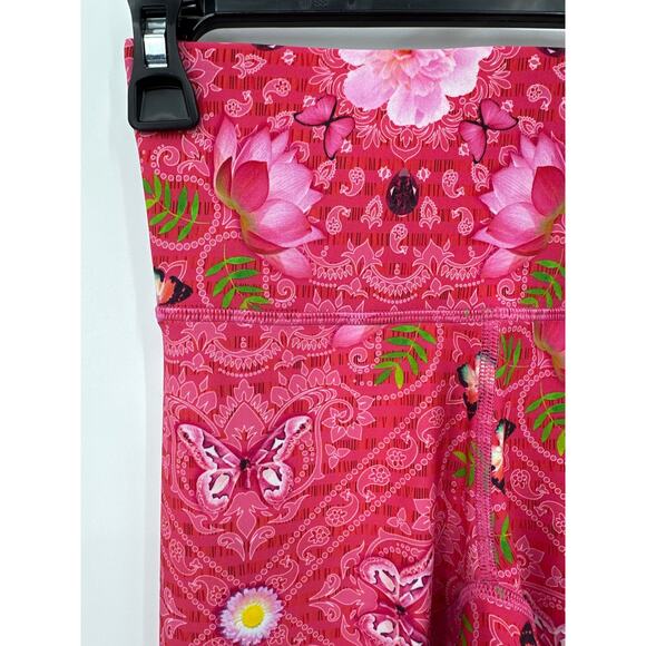 Terez Pink Bandana Super-high Duo Knit Legging Size XS NWOT - Picture 3 of 6